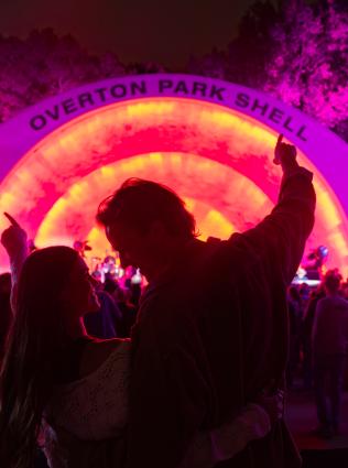 a couple watches show at Overton Park Shell