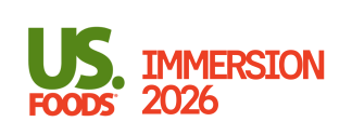 US Foods Immersion 2026 logo in green and orange on a white background.