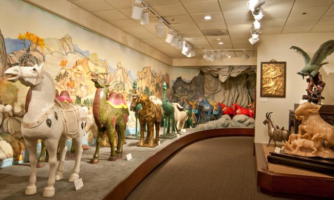 Horse display at Belz Museum of Asian &amp; Judaic Art.