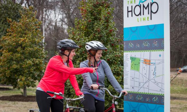 Group at Hamp Line Bike Map