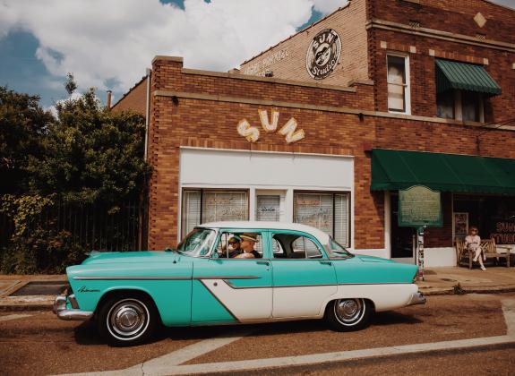Vintage Car outside Sun Studio