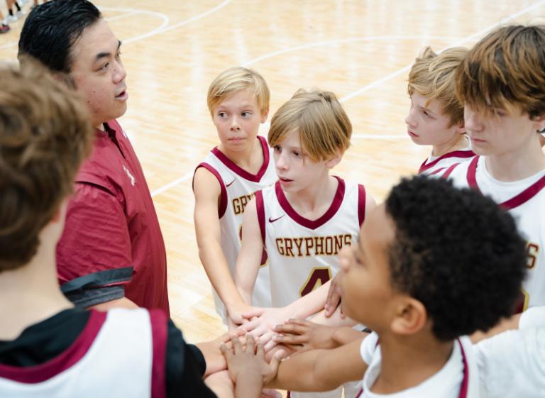 Basketball Game Huddle Photo 3