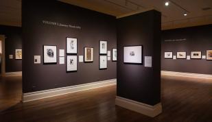Gallery room with art work and photographs on display at the Dixon.