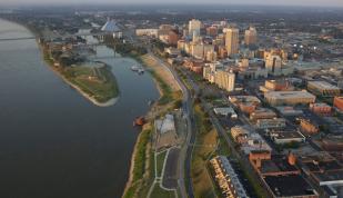 Aerial view of Downtown Memphis