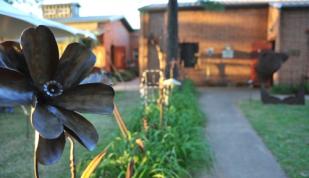 Metal Flower at Metal Museum in Memphis - andrea zucker